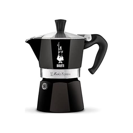Cafetiere italienne - BIALETTI - La Mokina - Tous feux sauf induction - 1 tasse - 40 ml - Noir