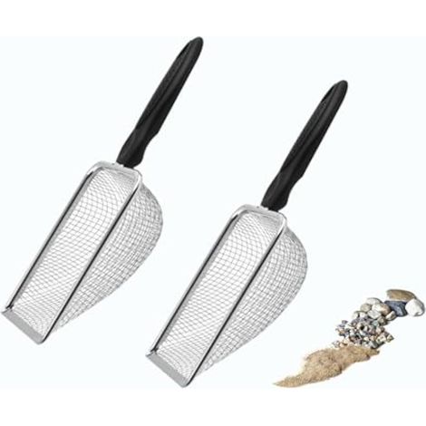 Tamis de sol pour jardinage (2 pièces) - Maille 3,8 mm et 5 mm - Tamis de compost et de sable avec poignée - Outil de tamisage de sol (1/4)