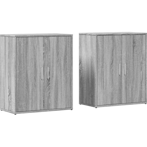 Maison La Vie - 2 pcs Buffet Moderne - Meuble de rangement - sonoma gris 60x31x70 cm bois d'ingénierie bu275