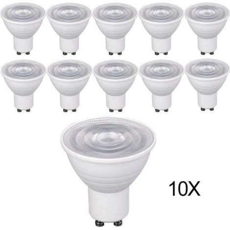 Lot de 10 Ampoules GU10 5W eq. 40W 4500K Blanc Neutre (1/3)