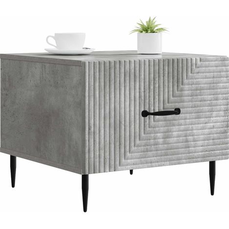Maison Exclusive - Tavolino da salotto con cassetto Grigio Cemento 49 x 50 x 40 cm