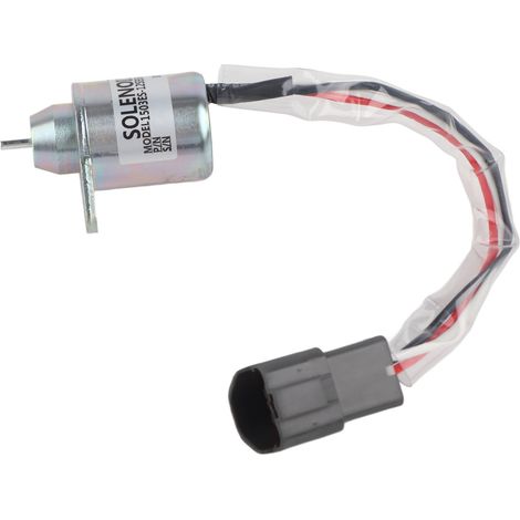 Électrovanne d'arrêt de carburant 11923377931 12V, boîtier métallique, convient pour Komatsu PC40 et PC45. (1/5)
