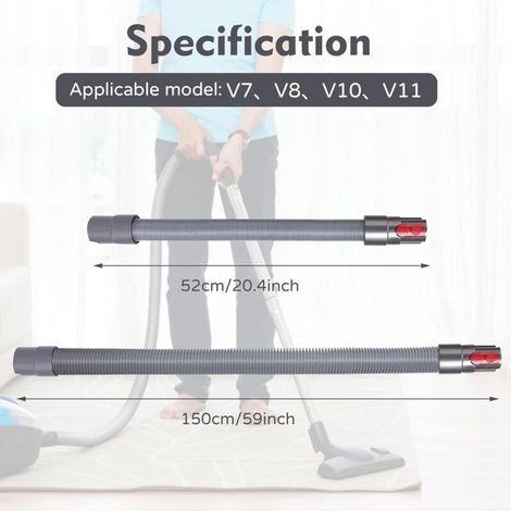 Convient aux accessoires Accessoire pour Dyson Gen5 V15 V12 V8 V7 V10 V11 SV10 SV11 SV12 SV14 Aspirateur Rallonge Tuyau Extensible (1/4)