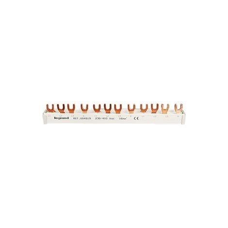 Peigne Legrand 4 pôles 3x4 10mm² 12 modules