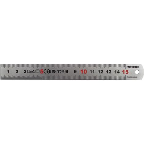 Faithfull Matt Silver Measuring Rule 150mm FAIRUL150MS (1/3)