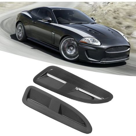 Deux prises d'air de capot texturées en fibre de carbone pour Jaguar XKR XK8 (1/5)