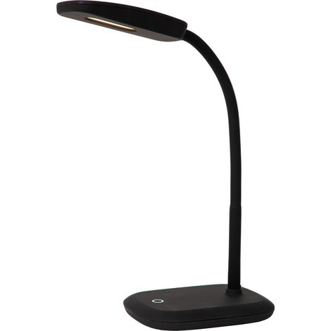 Lampe de bureau noire LED 3000K 3,2W tactile Lucide (1/2)
