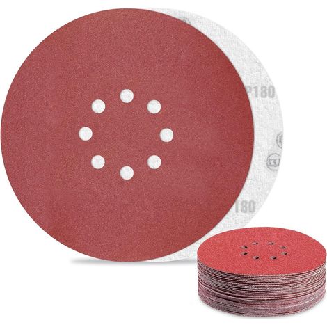 Schleifpapier 225mm Klett 180 Körnung 30 Schleifscheiben P180 30PCS (1/5)