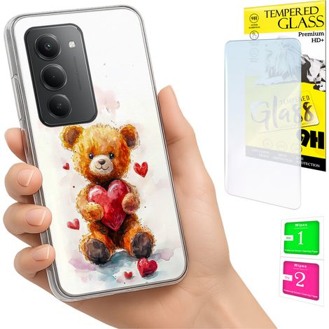Custodia per Xiaomi Redmi 15 4G / 5G 169mm Cover posteriore Orsetto + Vetro (1/5)