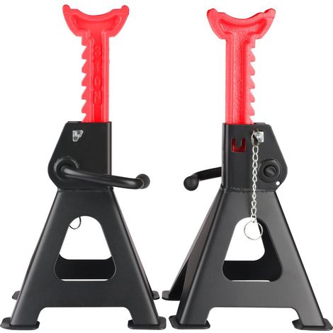 KS TOOLS 160.1250 PERFORMANCE LOT DE 2 CHANDELLES D'ESSIEU EN ACIER AVEC RÉGLAGE RAPIDE 3000 KG (1/2)