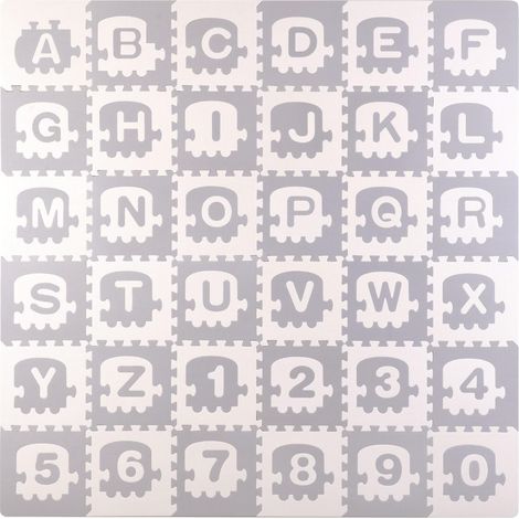Grand tapis en mousse puzzle train lettres 36 pcs (1/4)