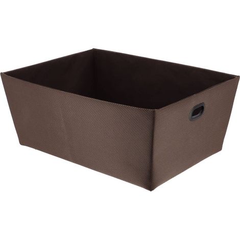 Cestino per abiti in poliestere l32,5xd45xh18 cm - marrone - Tendance (1/2)