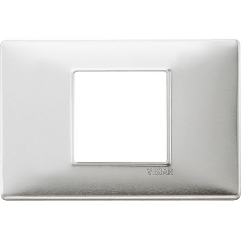 VIMAR - 14652.81 Placa central de 2 m, aluminio cepillado