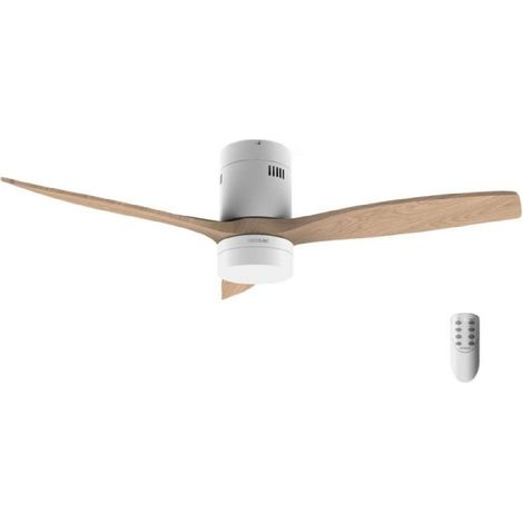 Cecotec Ventilador de Techo con Luz LED Energysilence Aero 5600 Classic. 40W, Motor DC, Diámetro 132 cm, Lámpara Led 18W