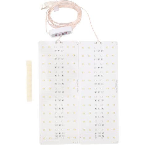 LED panneau lumineux de croissance 5 luminosités réglable Ultra mince sous armoire plante en croissance pour la Germination floraison fructification (1/5)