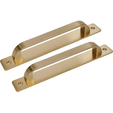 Lot de 2 poignées de porte coulissante interieur en alliage d'aluminium avec vis, 180 mm, doré (1/4)