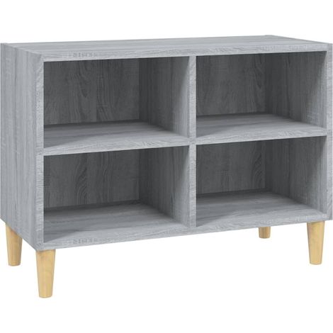 Porta TV multimediale scaffale per televisione televisore buffet sala da pranzo soggiorno camera da letto con gambe in legno massello di Sonoma 69,5 x 30 x 50 cm grigio 020026855