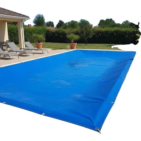 Cubierta para piscina, 400 x 207 cm, resistente al agua y a los desgarros, material plástico, apta para mayores de 14 años. (1/5)