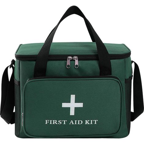 Trousse de Secours Vide,14L Trousse Pharmacie XXL(Vert) (1/5)