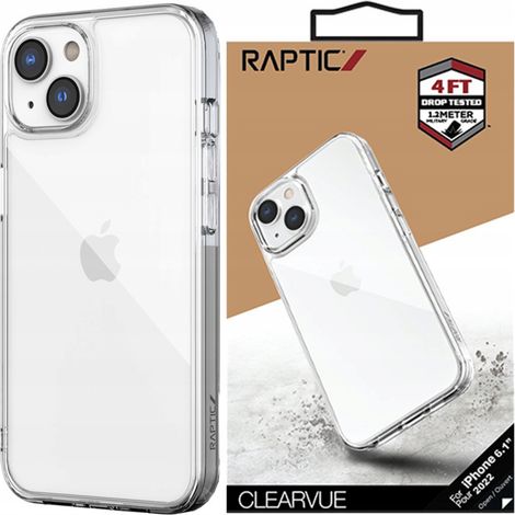 Custodia Raptic X-Doria Clearvue per iPhone 14 Plus, cover posteriore trasparente (1/4)