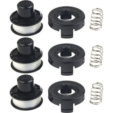 Stück passend für Black & Decker RS136 Trimmerfadenspule, Ersatzfederbaugruppe, Nylon-Trimmerfaden (1/4)
