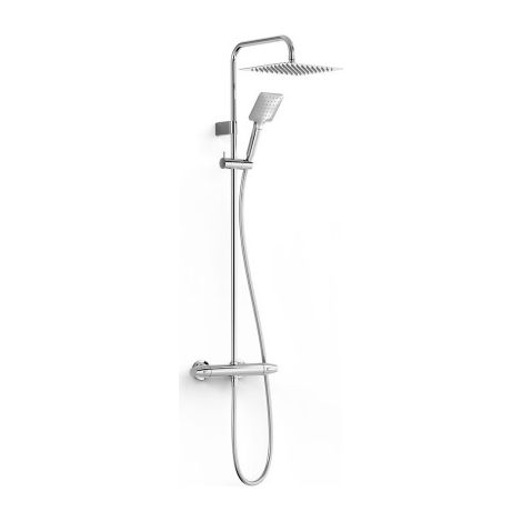 Colonne de douche thermostatique 2 voies Chrome - TRES 19039313