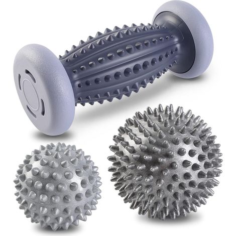 Rodillo de masaje para fascitis plantar, pelota de masaje para pies, masajeador de bola de erizo, rodillo de masaje para pies, pelota de masaje para espolón calcáneo (1/5)