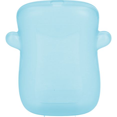 Quetschsichere Klappbox, tragbarer, transparenter, quetschsicherer Püreebeutel für Lebensmittel und Säfte, blau (1/5)