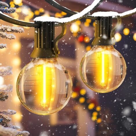 Guirlande lumineuse LED en alliage G40, 25 lumières, décoration de Noël, Halloween, étanche, pour camping en plein air (1/5)