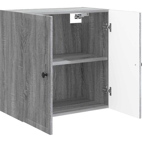 Armadietto a muro Mobiletto a muro Sonoma grigio 59 x 31 x 60 cm DAS759311 (1/5)