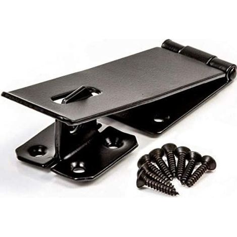 3" Heavy Duty Black Safety Hasp & Latch (1/2)