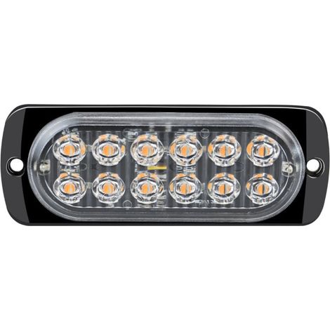 2pcs 12-24V LED Stroboscopique Voiture Ampoule Led Voiture Orange Lumineux Feux éclairage Remorque Clignotant Strobe Lights Balise Pour Voiture Utilitaire,11241mm (1/4)