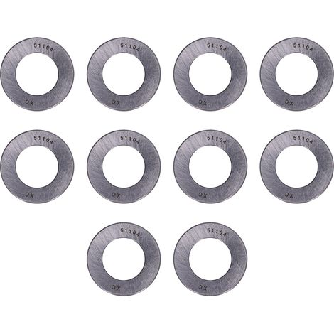 10 roulements à billes plats de haute précision, butées miniatures amovibles en métal, série 51104 (1/5)