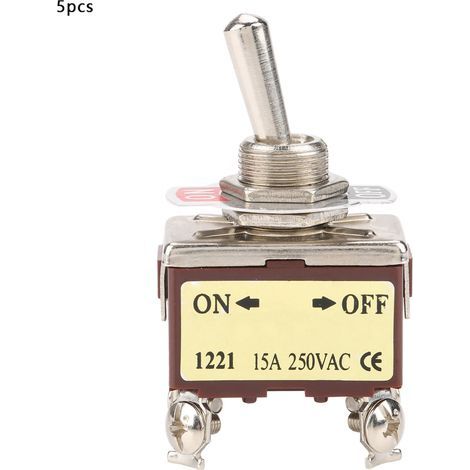 15A Rocker Switch, 2 Positions for Momentary Housing, for Household, Automotive, and Industrial Control (1/5)