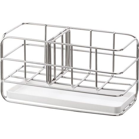 Soporte multifuncional de acero inoxidable 304 para esponjas de fregadero de cocina, organizador de fregadero, bandeja escurridora de platos, jabonera, panel colgante ajustable (1/5)