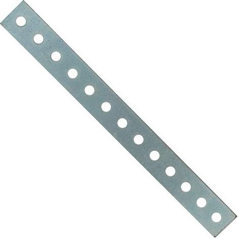 PIASTRA FORATA DIRITTA 200X20MM ZINCATA BIANCO