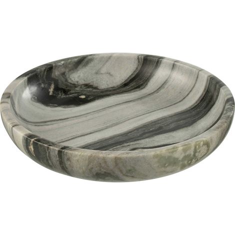 Plat décoratif en marbre noir gris clair pierre naturelle - Noir marbré gris clair