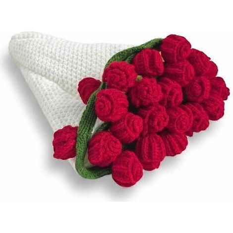 Gehäkelte Decke mit Blumenstraußmotiv, handgefertigte rosa Decke, 61 cm Durchmesser, weich und romantisch, Geschenk für Mama oder Freundin (1/5)
