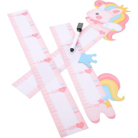 Sticker Mural Toise de Croissance Animaux pour Garçon et Filles, Autocollant Amovible Décor Chambre Bébé, Mesure Hauteur, Imperméable, (1/5)
