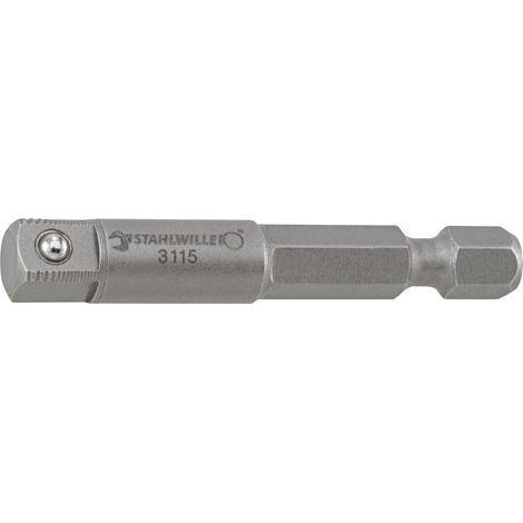 Stahlwille Bit-Verbindungsteil, handbetätigt 6kant 1/4 Außen-4kant 1/4 L.50mm