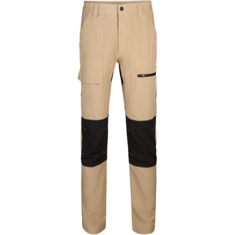 Pantalón trekking stretch bicolor multibolsillos VELILLA 103022S S Beige arena / Negro (1/5)