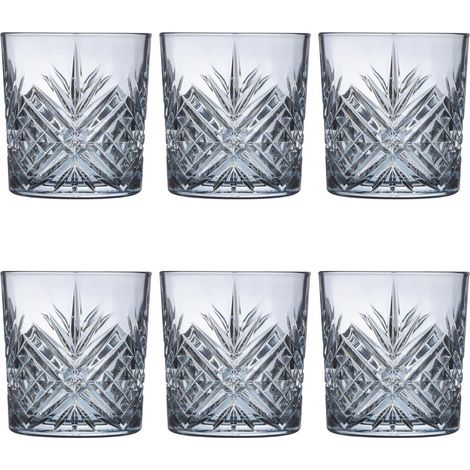 BROADWAY MAZZARINE BLEU - Boîte 6 verres bas verre 30 cl (1/5)