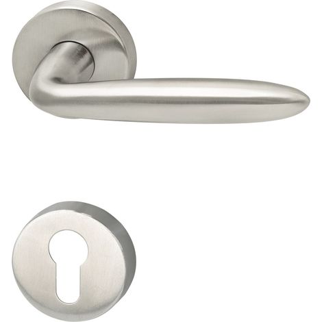 MARCHESI Drückergarnitur VERONESE - auf Rosette PZ, 38 - 45, Edelstahl matt