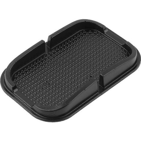 Tapis de tableau de bord multifonctionnel en caoutchouc antidérapant pour téléphone portable et navigation (noir)-Black (1/3)