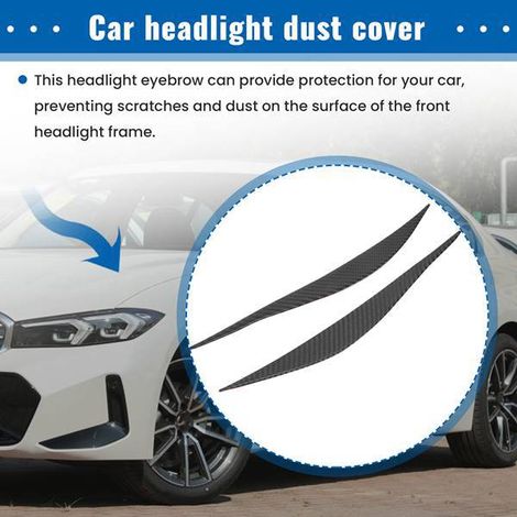 pair of carbon fiber headlight covers/eyebrows for BMW 3 Series headlight modification and decorative strips. (1/4)