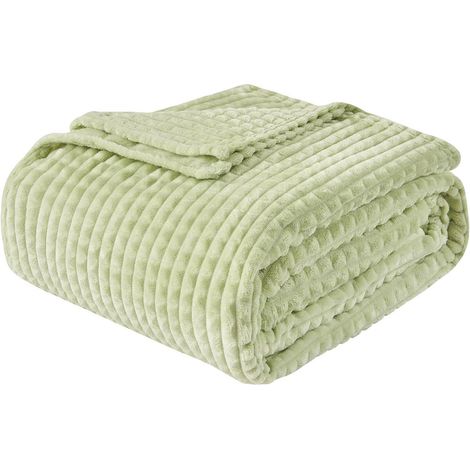 Kuscheldecke Fleecedecke 3D Touch 09-avocado Gr&xFCn 200 x 230cm (1/5)