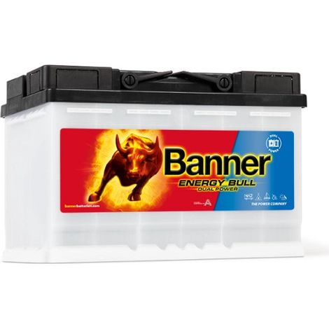 Batterie décharge lente 95601 12V 80Ah – Plomb Calcium – Pour énergie solaire et éolienne – Longueur 278mm – Avec entretien – Banner