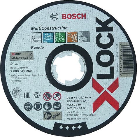Disques à tronçonner métaux inox plat Saint Marcouf Performance 125x1.6x22.23mm en boîte de 25 - SIDAMO