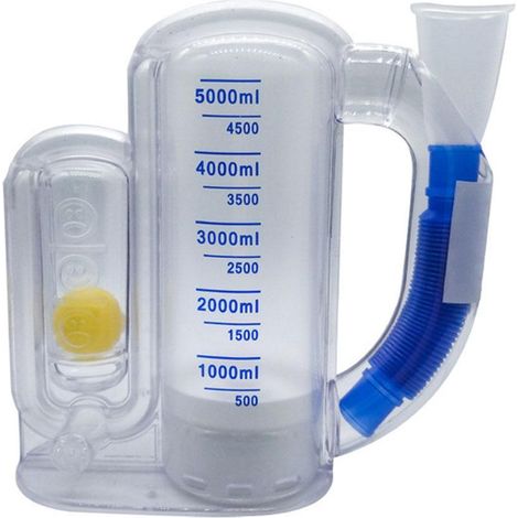 Entraîneur de respiration pulmonaire 3000 ml/5000 ml Entraîneur de respiration pulmonaire volumétrique