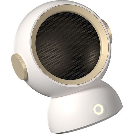 Chauffage soufflant portable, silencieux, à chauffage rapide, mini chauffage d'appoint, prise UE 220 V, blanc, idéal pour le bureau ou la table. (1/5)
